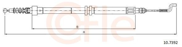 COFLE 92.10.7392: Cablu, frana de parcare 949/715mm, 949/715mm, 949mm
