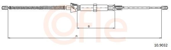 COFLE 92.10.9032: Cablu, frana de parcare 1580/918mm, 1580/918mm, 1580mm