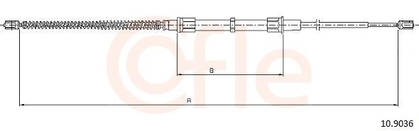 COFLE 92.10.9036: Cablu, frana de parcare 1620/940mm, 1620/940mm, 1620mm
