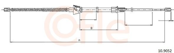 COFLE 92.10.9052: Cablu, frana de parcare 1581/916mm, 1581/916mm, 1581mm