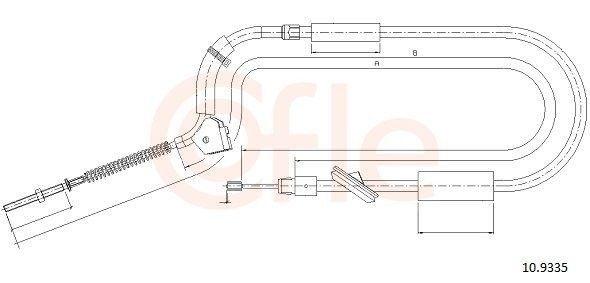 COFLE 92.10.9335: Cablu, frana de parcare 1130mm, 1130mm