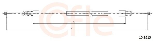 COFLE 92.10.9515: Cablu, frana de parcare 817/715mm, 817/715mm, 817mm