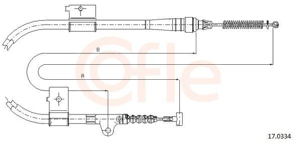 COFLE 92.17.0334: Cablu, frana de parcare 1478mm, 1478mm