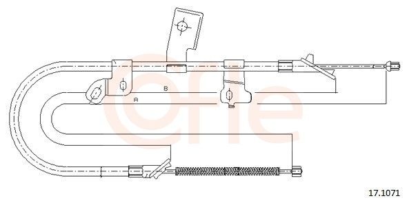COFLE 92.17.1071: Cablu, frana de parcare 1503mm, 1503mm
