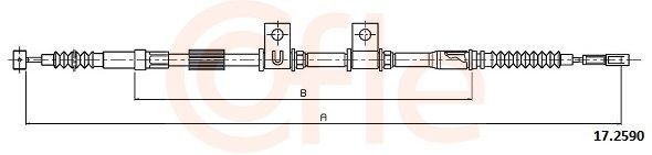 COFLE 92.17.2590: Tross, seisupidur 1200mm, 1200mm