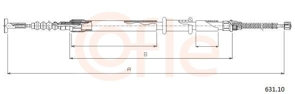 COFLE 92.631.10: Cablu, frana de parcare 1465mm, 1465mm