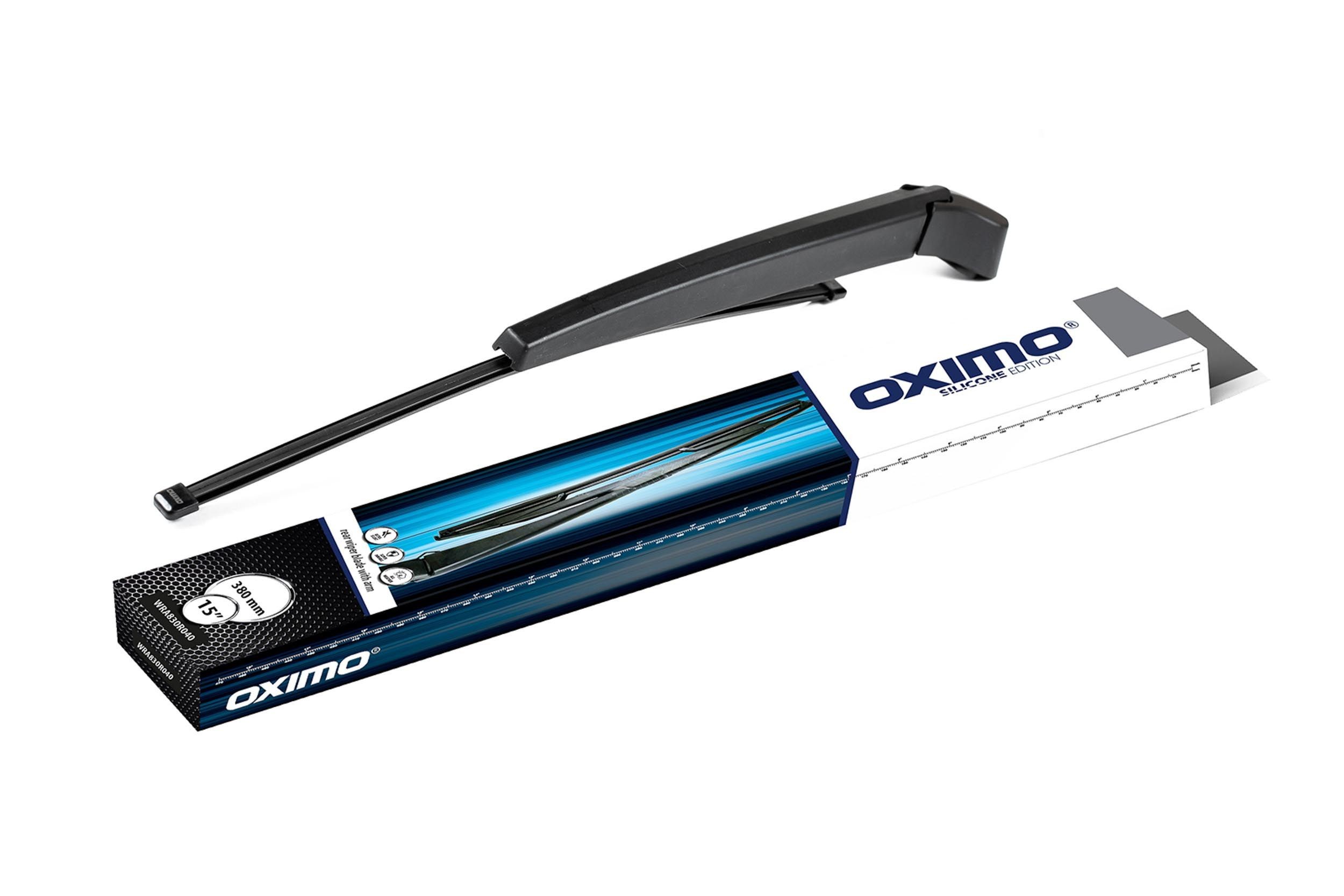 OXIMO WRA830R040: Kojamees, klaasipesu SILICONE EDITION taga, 380mm, integreeritud klaasipuhastaja kummiga