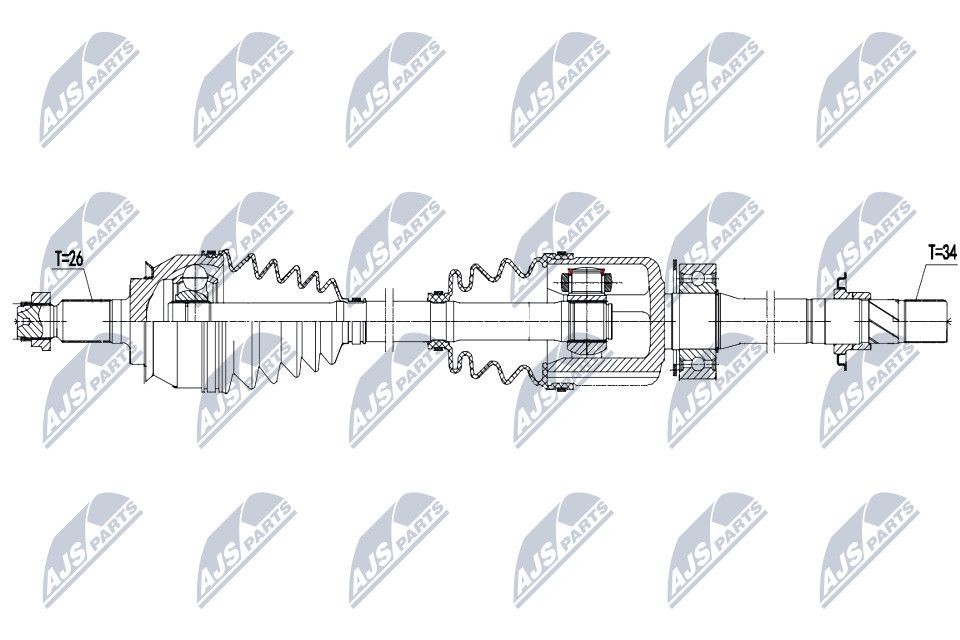 NTY NPW-BM-156: Veovõll esisild paremal, 917mm