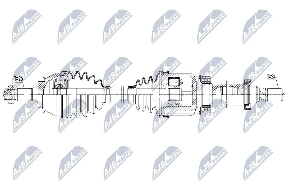 NTY NPW-BM-158: Veovõll esisild paremal, 919mm