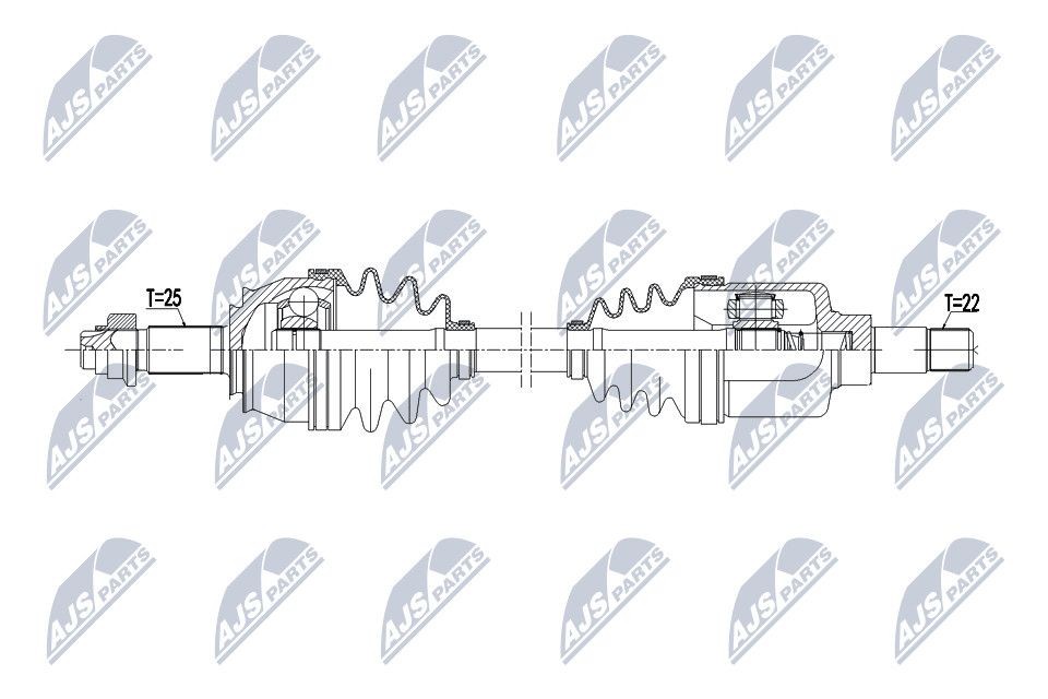 NTY NPW-CT-069: Veovõll esisild vasakul, 656mm