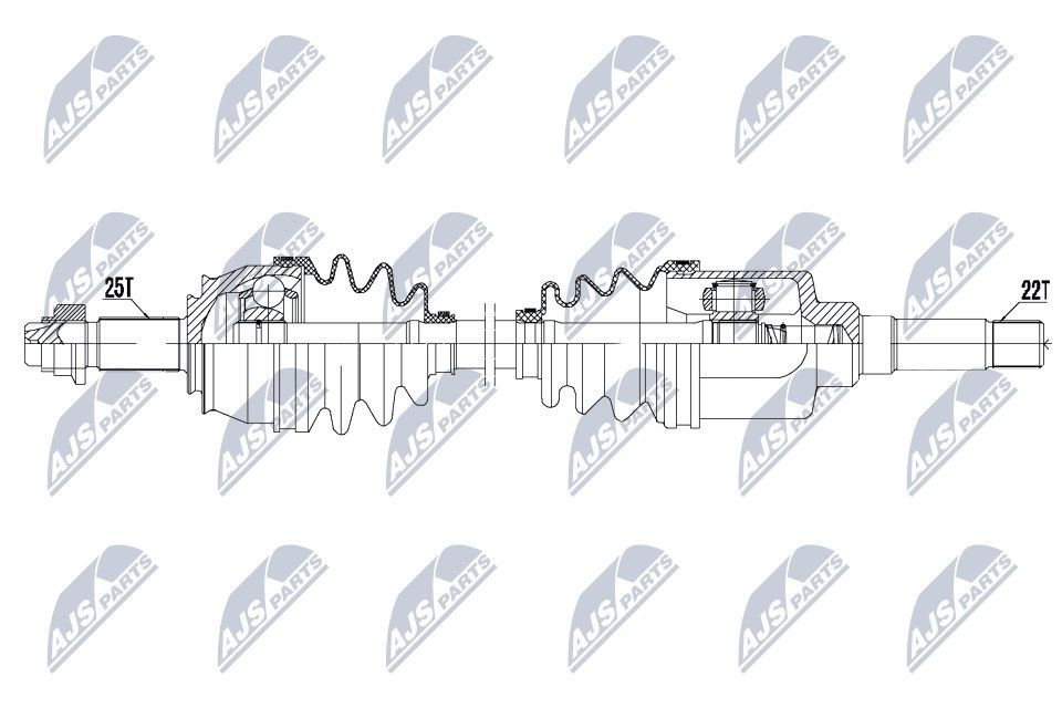 NTY NPW-CT-071: Veovõll esisild paremal, 880mm