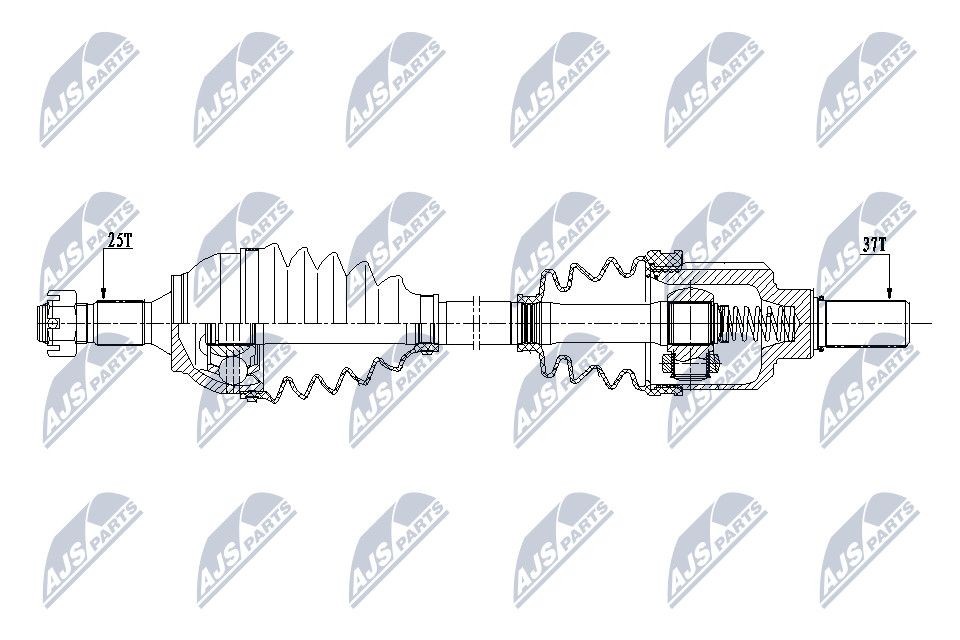NTY NPW-CT-077: Veovõll esisild vasakul, 600mm