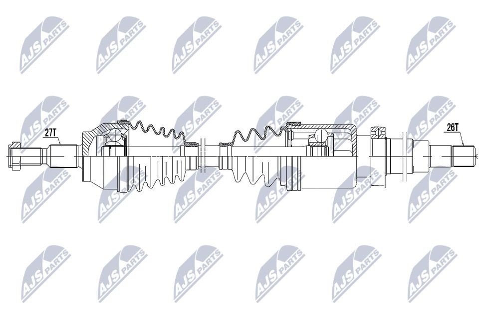 NTY NPW-FR-046: Veovõll esisild paremal, 970mm