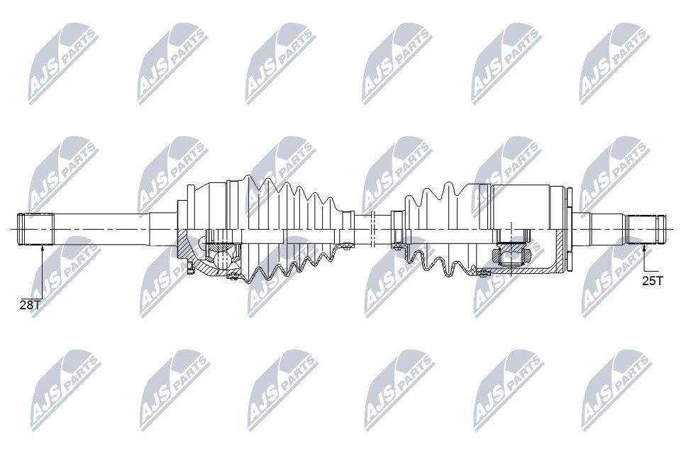 NTY NPW-MS-057: Veovõll esisild vasakul, 611mm