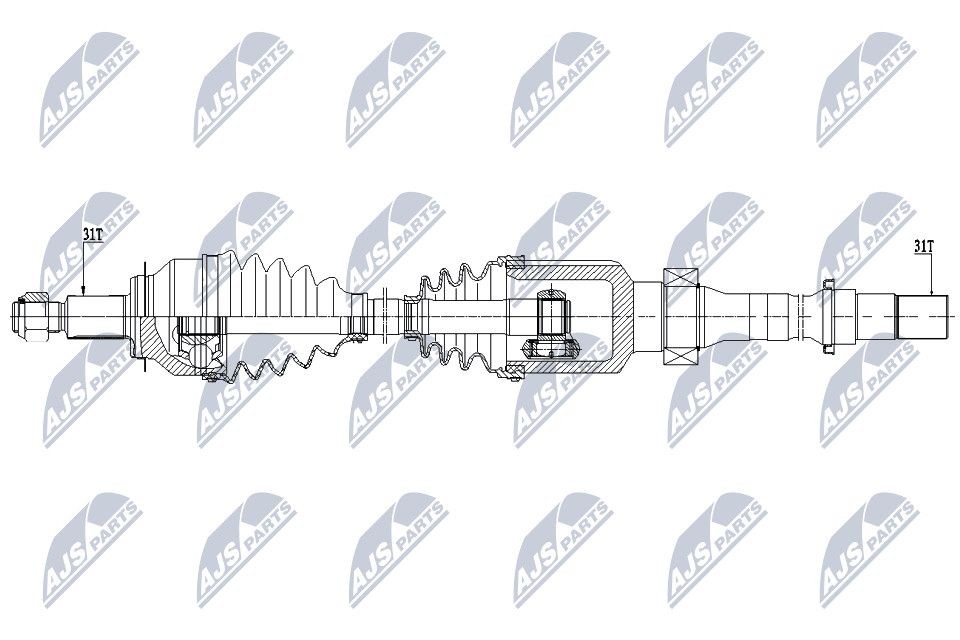 NTY NPW-MZ-058: Veovõll esisild paremal, 1016mm