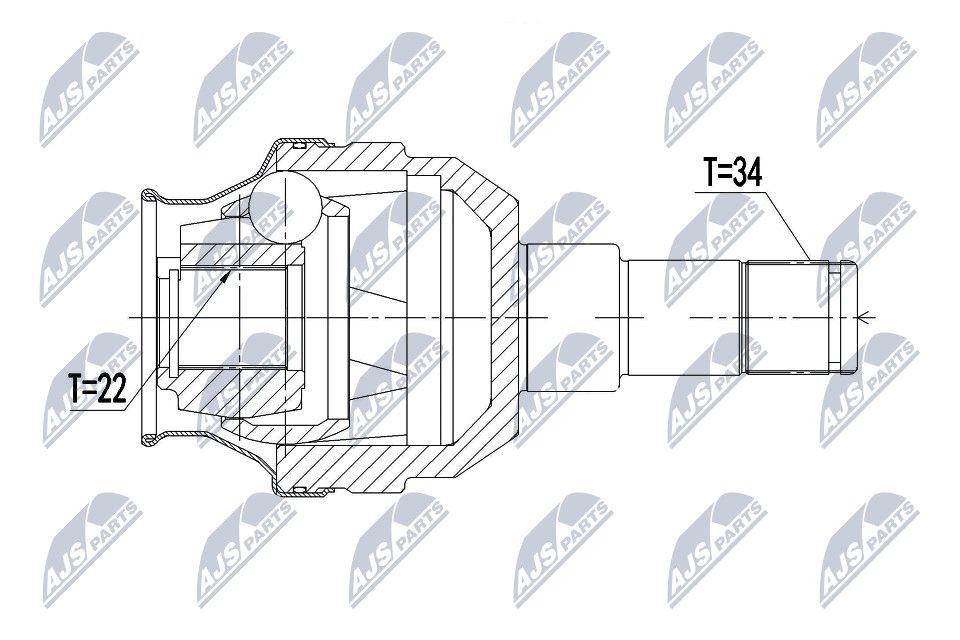 NTY NPW-PL-052: Set articulatie, planetara Axa spate stanga, Axa spate dreapta