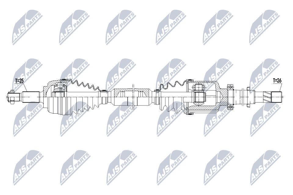 NTY NPW-RE-140: Veovõll esisild paremal, 928mm