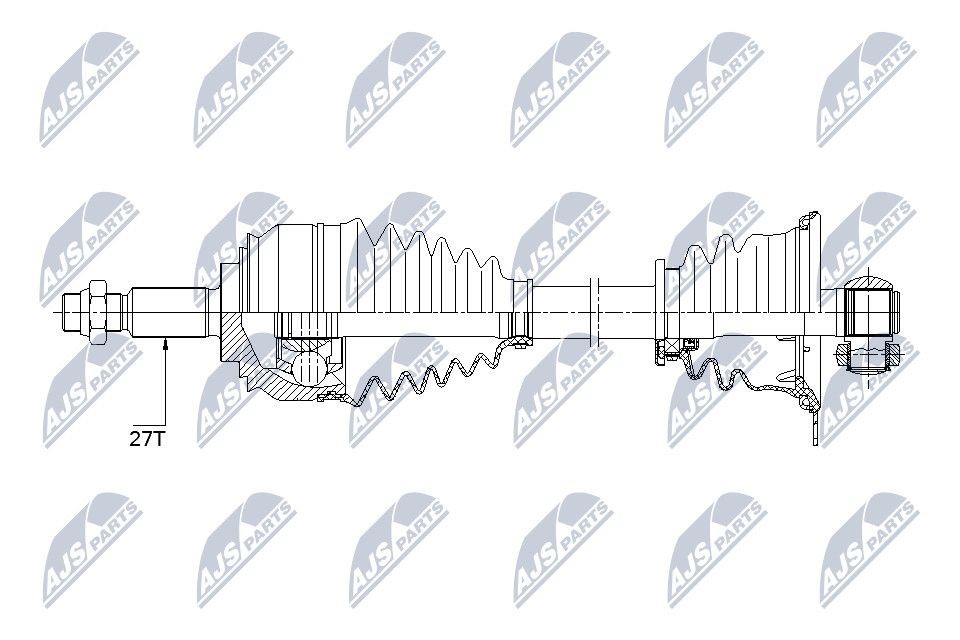 NTY NPW-RE-153: Planetara Axa fata stanga, 660mm