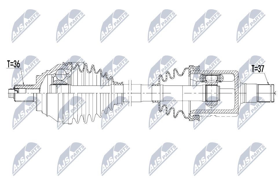 NTY NPW-VW-081: Veovõll esisild vasakul, 550mm