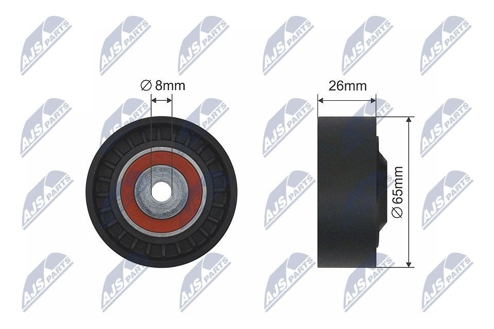 NTY RNK-AU-016: Seade- / juhtrull, soonrihm Ø: 65mm