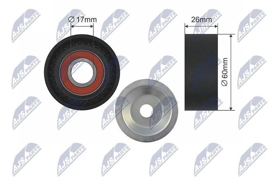 NTY RNK-BM-002A: Pingutusrull, soonrihm Ø: 60mm, Ø: 60mm