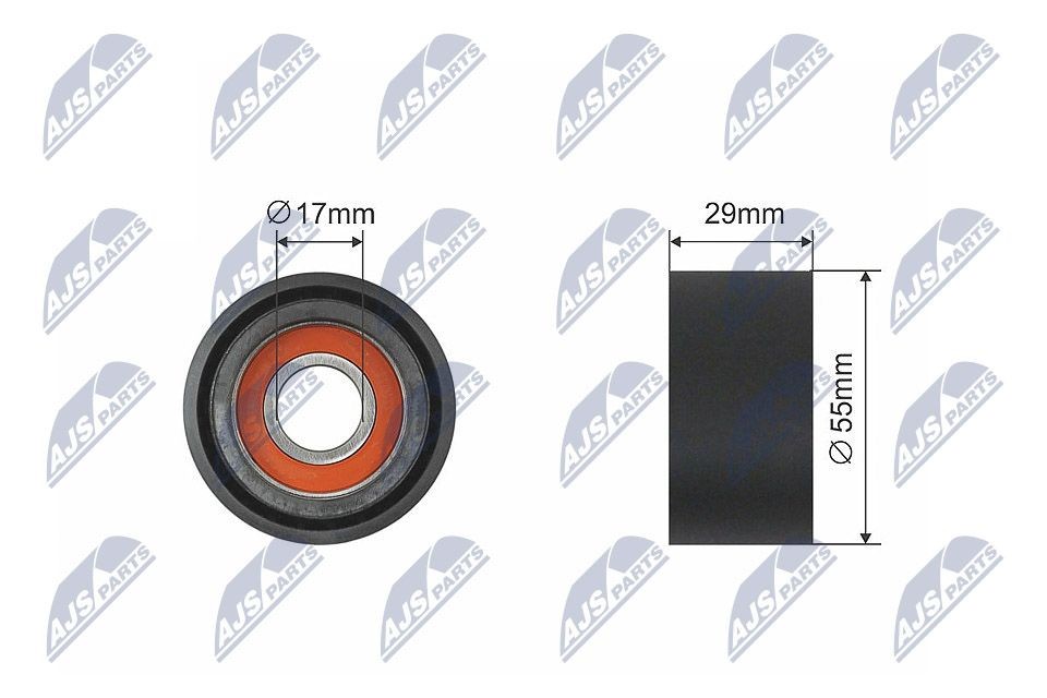 NTY RNK-BM-006: Pingutusrull, soonrihm Ø: 55mm, Ø: 55mm