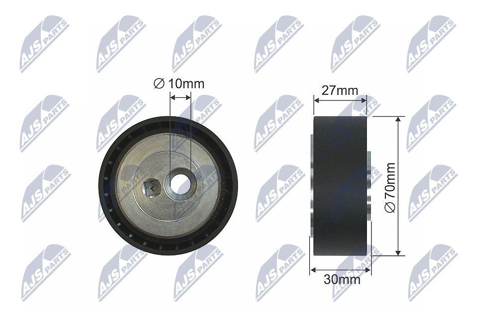 NTY RNK-CT-008: Pingutusrull, soonrihm Ø: 70mm, Ø: 70mm