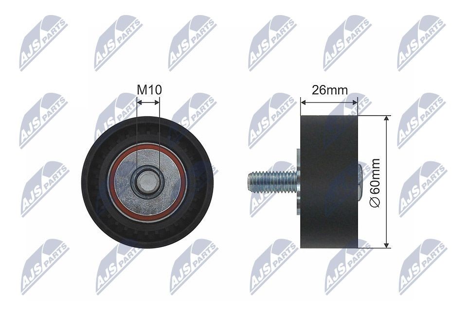 NTY RNK-CT-017: Seade- / juhtrull, soonrihm Ø: 60mm
