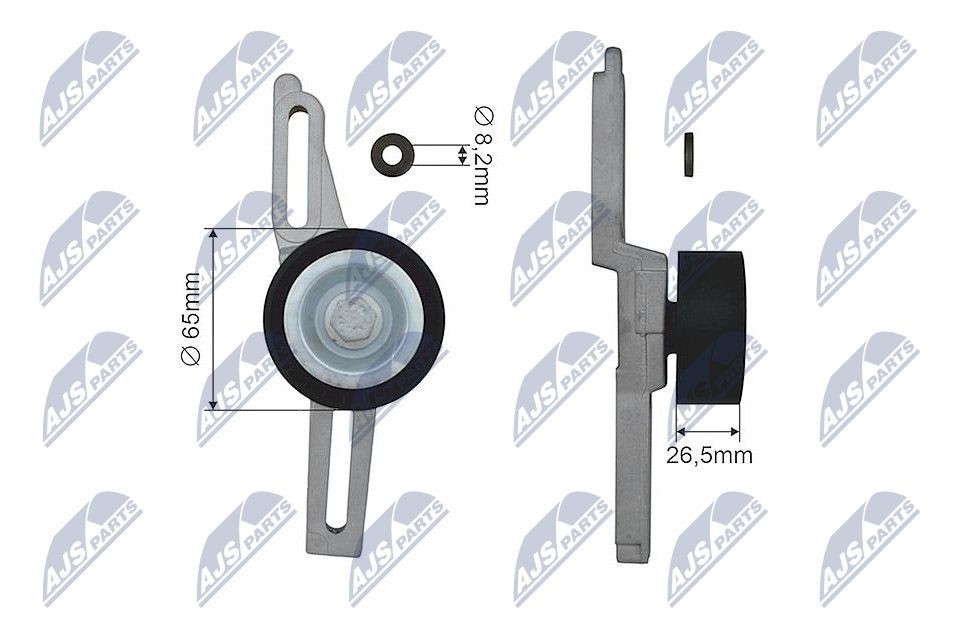 NTY RNK-CT-031: Pingutusrull, soonrihm Ø: 65mm