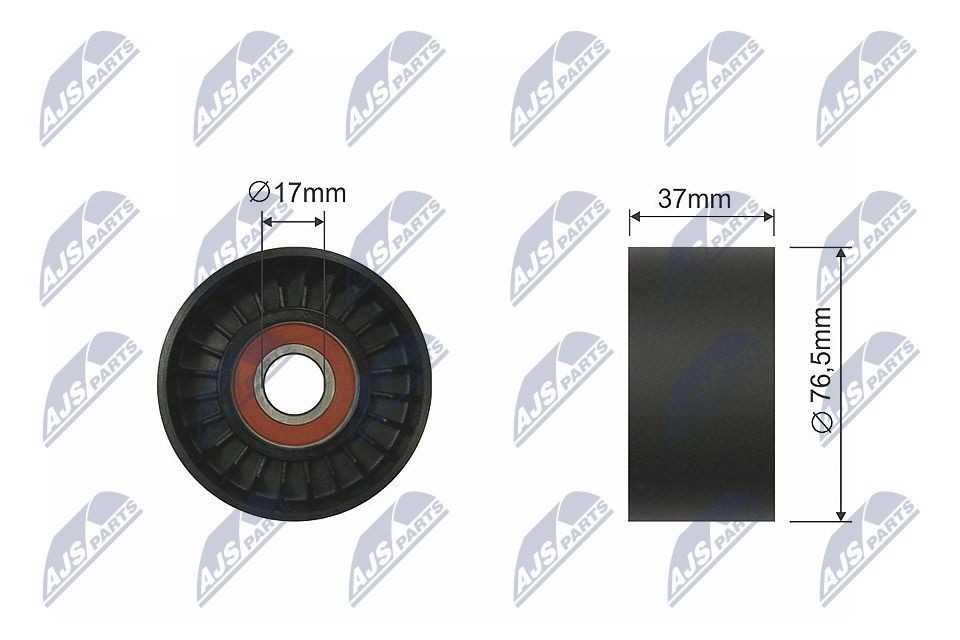 NTY RNK-FR-017: Pingutusrull, soonrihm Ø: 76mm, Ø: 76mm