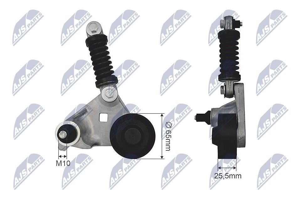 NTY RNK-FR-034: Rola intinzator, curea transmisie Ř: 65mm, cu material de prindere