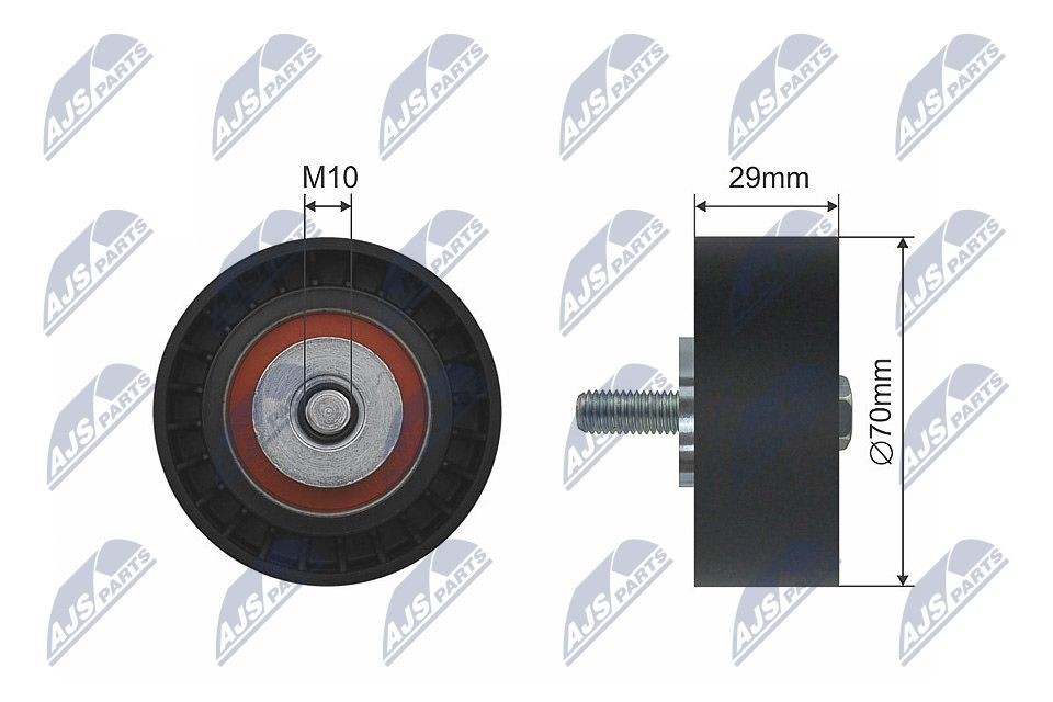 NTY RNK-FT-003: Seade- / juhtrull, soonrihm Ø: 70mm
