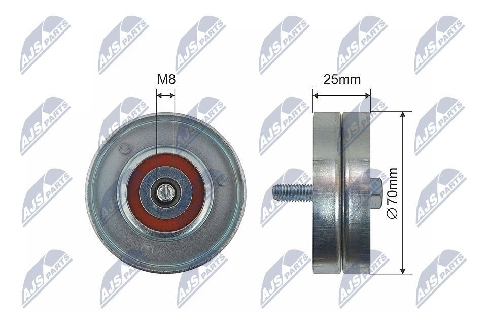NTY RNK-FT-008: Seade- / juhtrull, soonrihm Ø: 70mm
