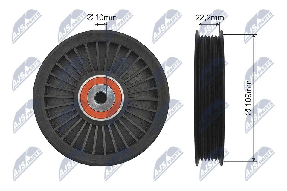 NTY RNK-ME-010: Seade- / juhtrull, soonrihm Ø: 108mm