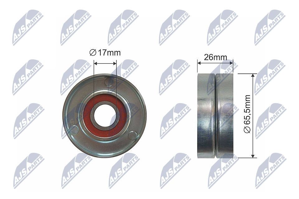 NTY RNK-MS-017: Pingutusrull, soonrihm Ø: 66mm, Ø: 66mm