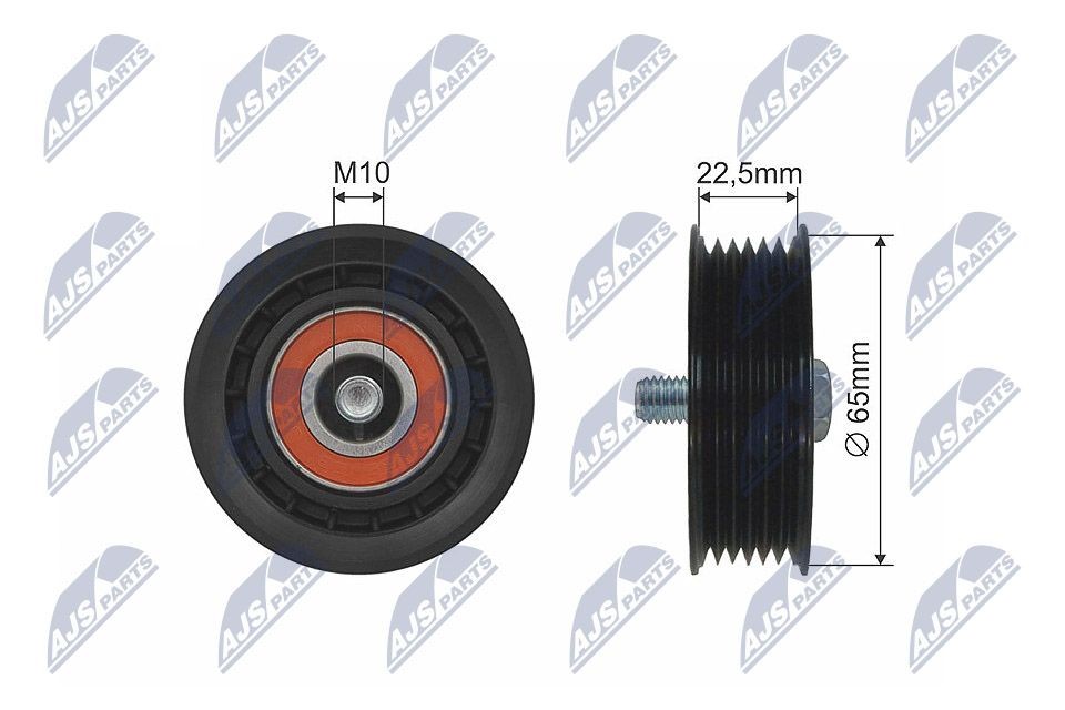 NTY RNK-PL-011: Seade- / juhtrull, soonrihm Ø: 65mm, Ø: 65mm