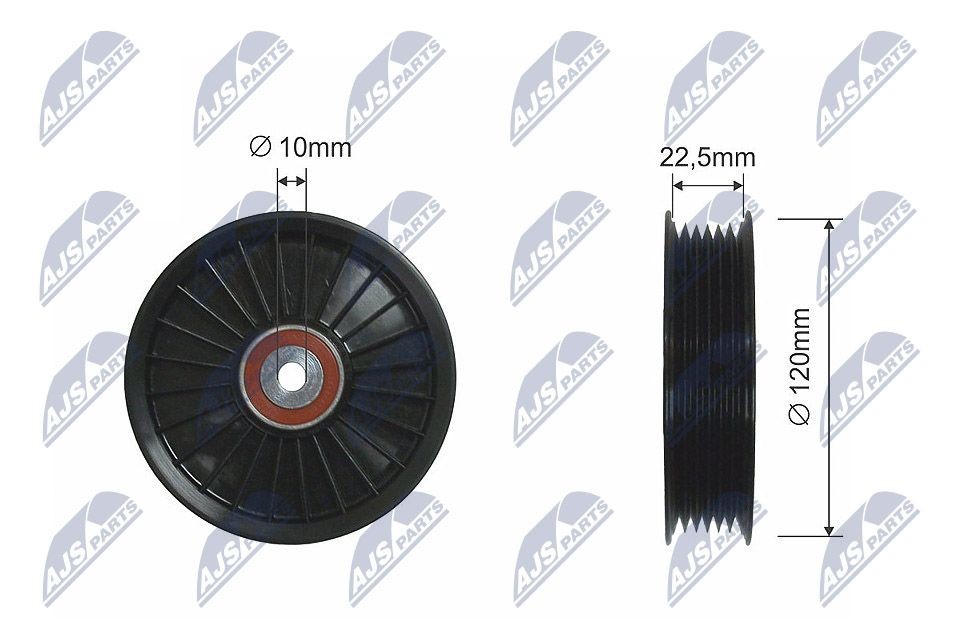 NTY RNK-PL-022: Seade- / juhtrull, soonrihm Ø: 118,5mm