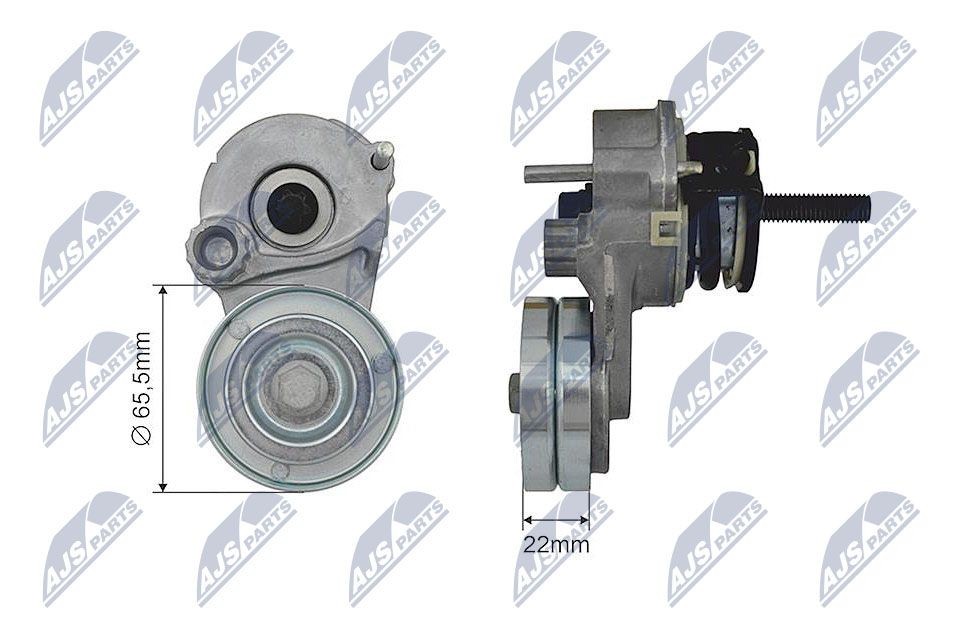 NTY RNK-PL-027: Strammehjul, kilerem Ø: 63mm, med festemateriell