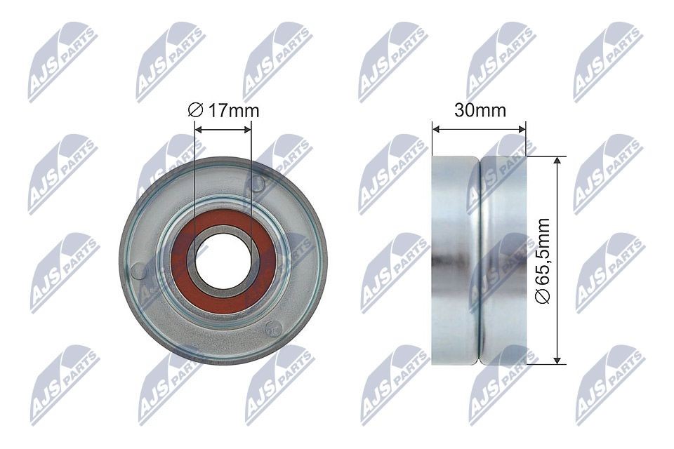 NTY RNK-RE-004: Pingutusrull, soonrihm Ø: 66mm, Ø: 66mm