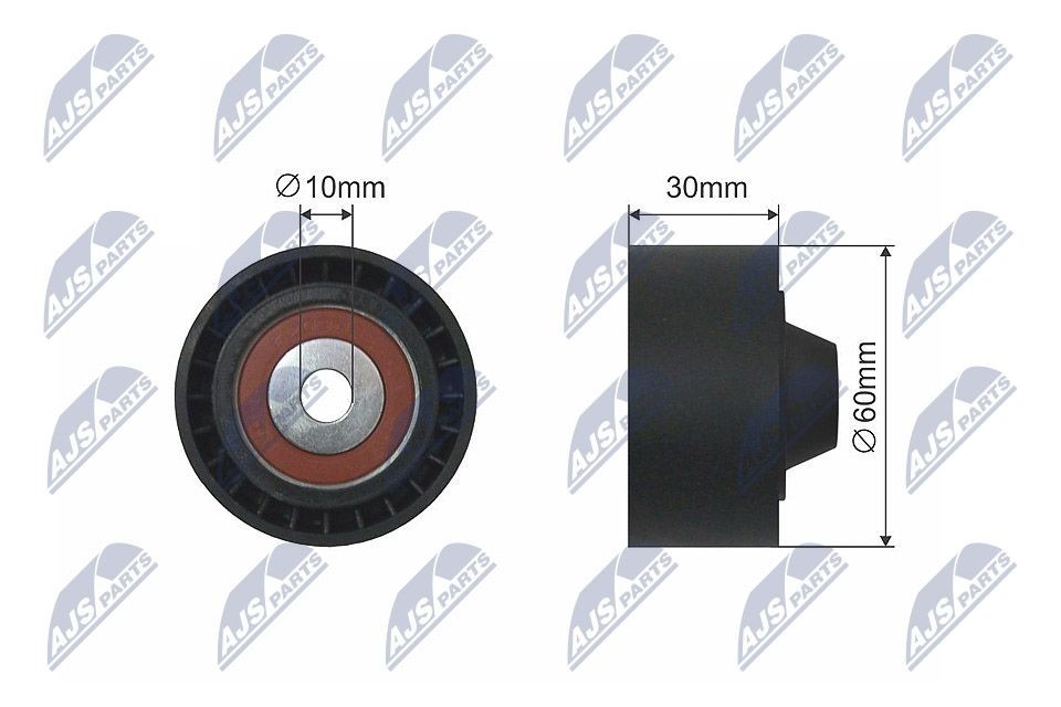 NTY RNK-RE-005: Seade- / juhtrull, soonrihm Ø: 60mm, Ø: 60mm