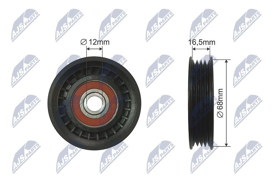 NTY RNK-TY-003: Seade- / juhtrull, soonrihm Ø: 75mm