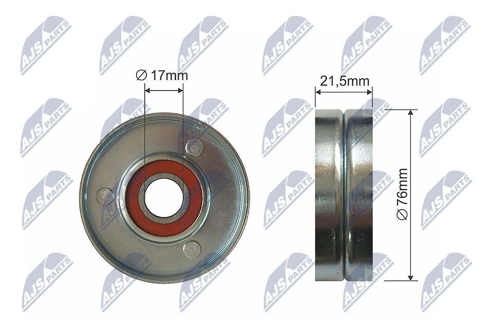 NTY RNK-VW-010: Pingutusrull, soonrihm Ø: 76mm, Ø: 76mm