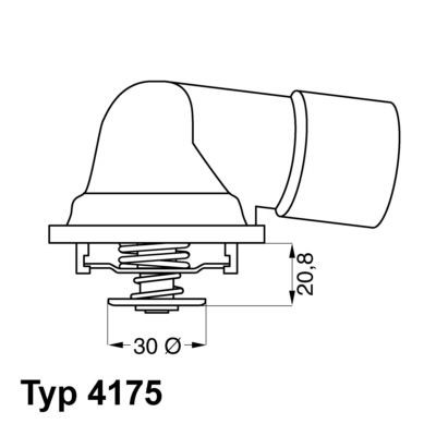 WAHLER 4175.92D: Termostat, lichid racire 92°C, cu etansare