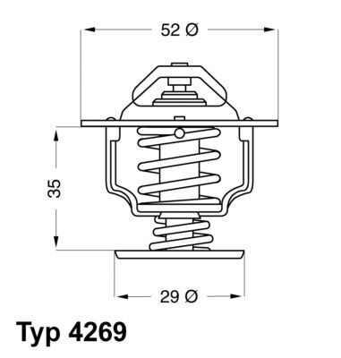 WAHLER 4269.78D: Termostat, lichid racire 78°C, cu etansare