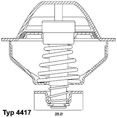 WAHLER 4417.81D: Termostat, lichid racire 81°C, cu etansare
