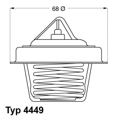 WAHLER 4449.84D: Termostat, lichid racire 84°C, cu etansare