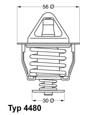 WAHLER 4480.82D: Termostaat, Jahutusvedelik 82°C, koos tihendiga
