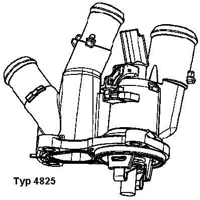WAHLER 4825.98D: Termostaat, Jahutusvedelik 98°C, koos tihenditega