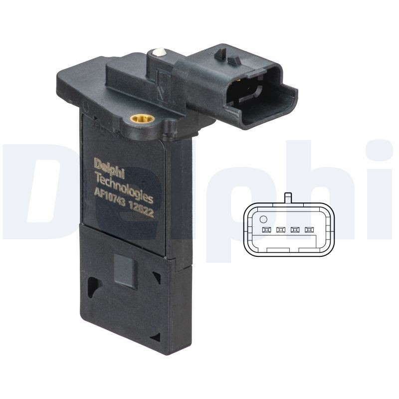 DELPHI AF10743-12B1: Õhumassimõõtja 12V