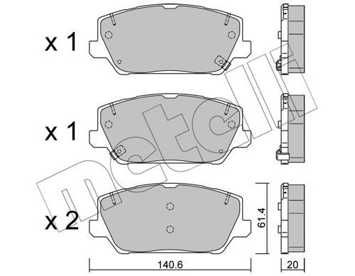 METELLI 22-1241-0: Piduriklotsid